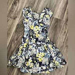 Abercrombie & Fitch Blue and Yellow Floral Dress